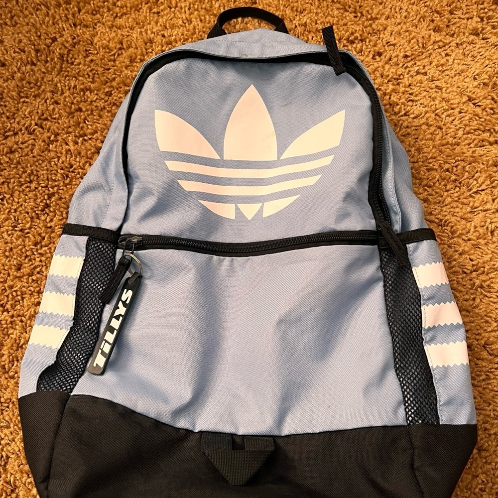 Light blue Adidas backpack